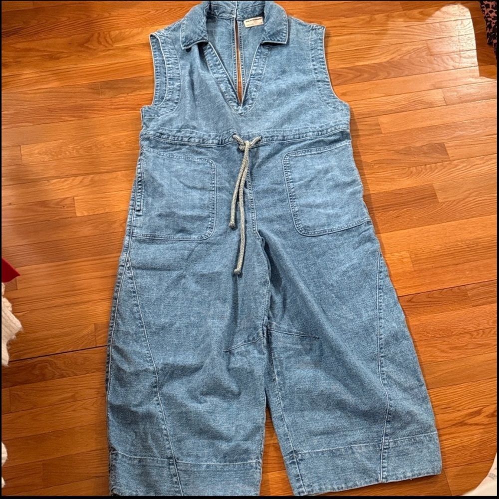 New Free People We The Free Lantana Cropped Coverall - Picture 5 of 8